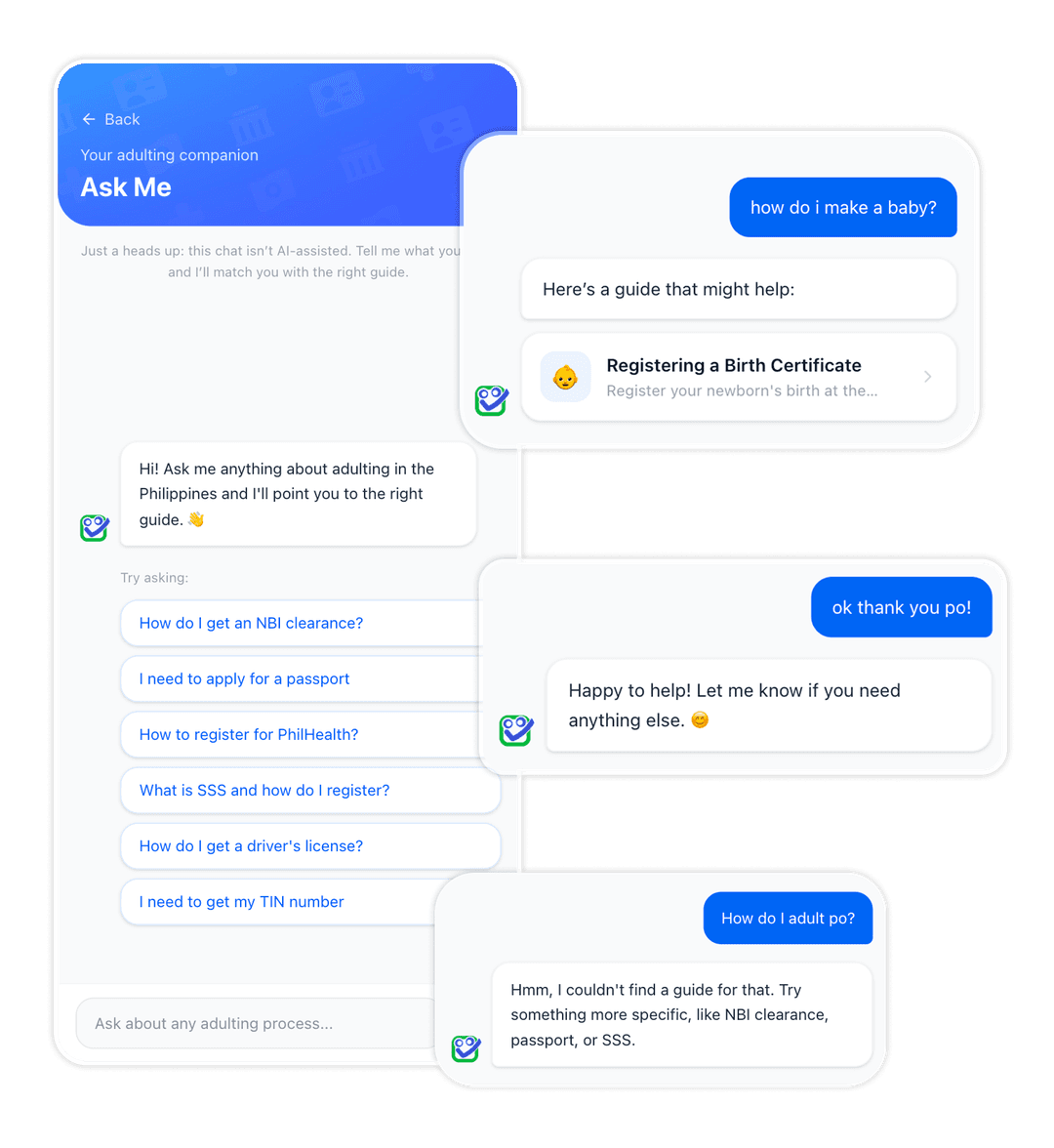 Ask Me feature screenshot